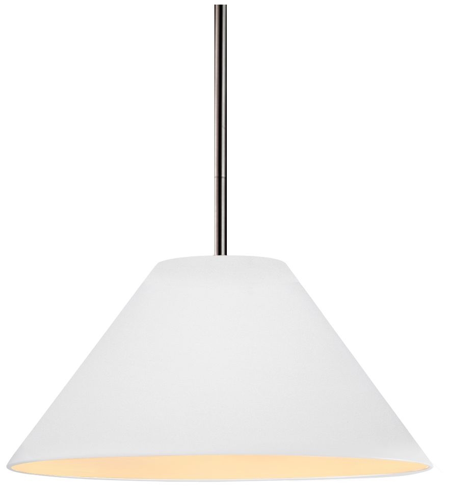 Radiance Avola 11"W Bisque, Brushed Nickel Pendant - White Cord