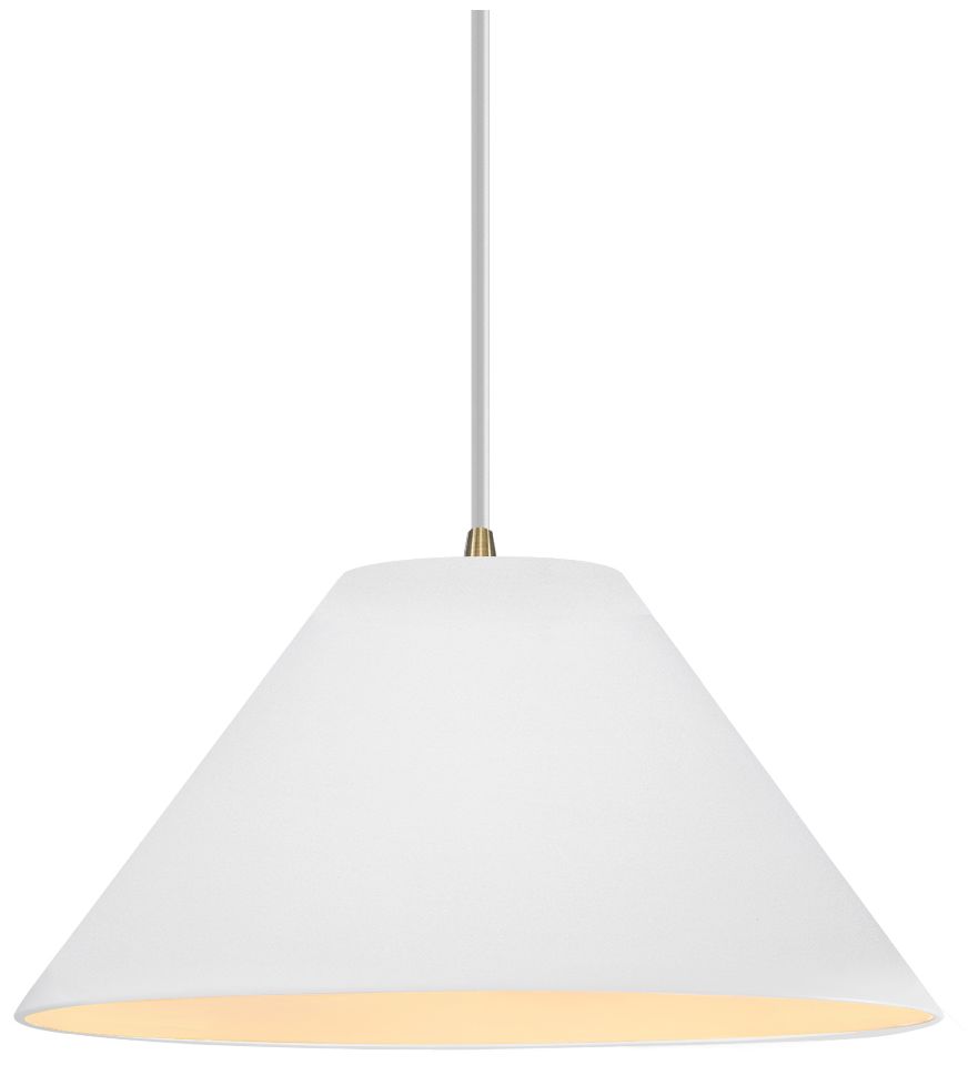 Radiance Avola 11"W Bisque, Polished Chrome LED Pendant - Rigid Stem