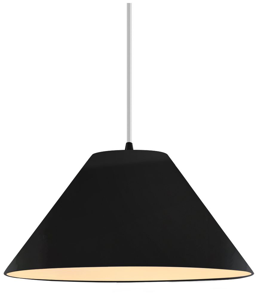 Radiance Avola 11"W Black/White, Brushed Nickel Pendant - Rigid Stem