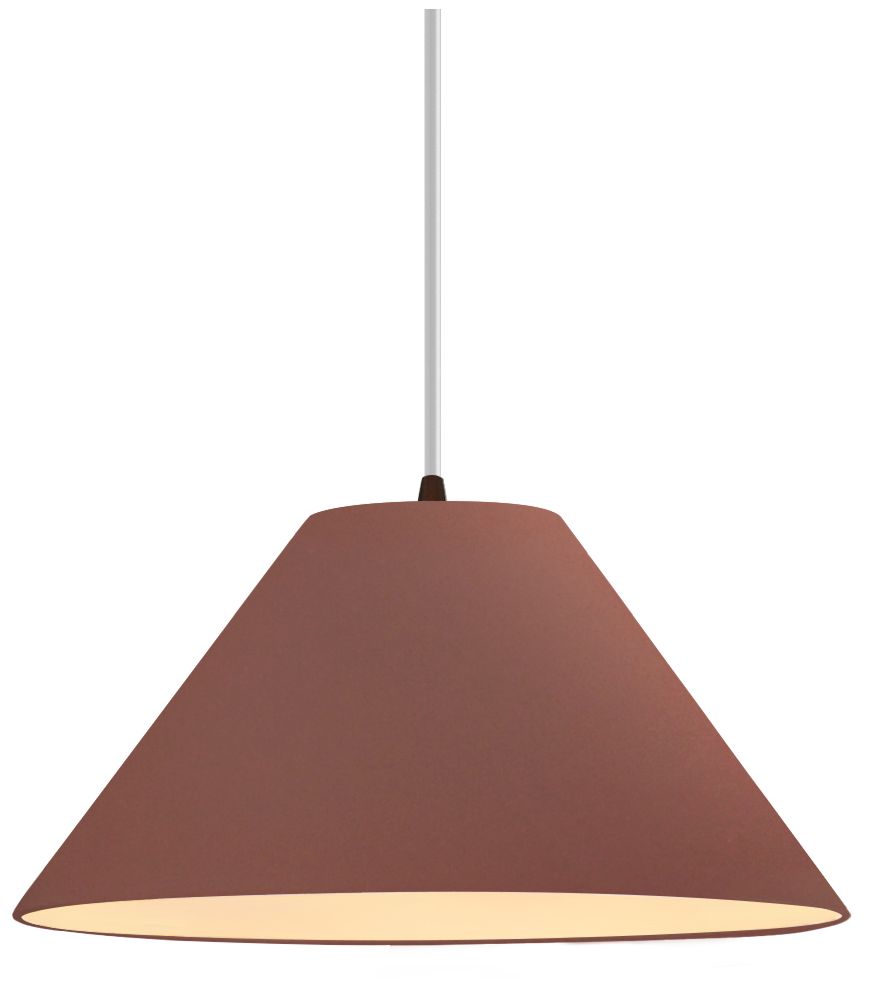 Radiance Avola 11"W Canyon Clay, Matte Black LED Pendant - Rigid Stem