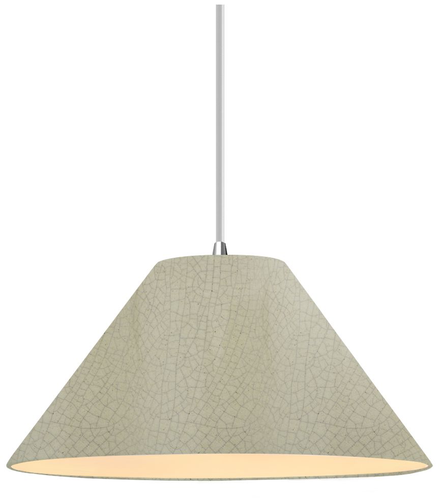 Radiance Avola 11"W Celadon Green Crackle, Bronze LED Pendant