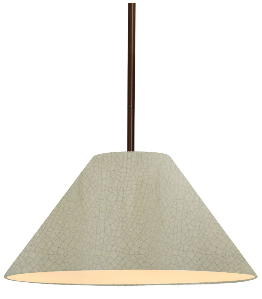 Radiance Avola 11"W Celadon Green Crackle, Bronze LED Pendant