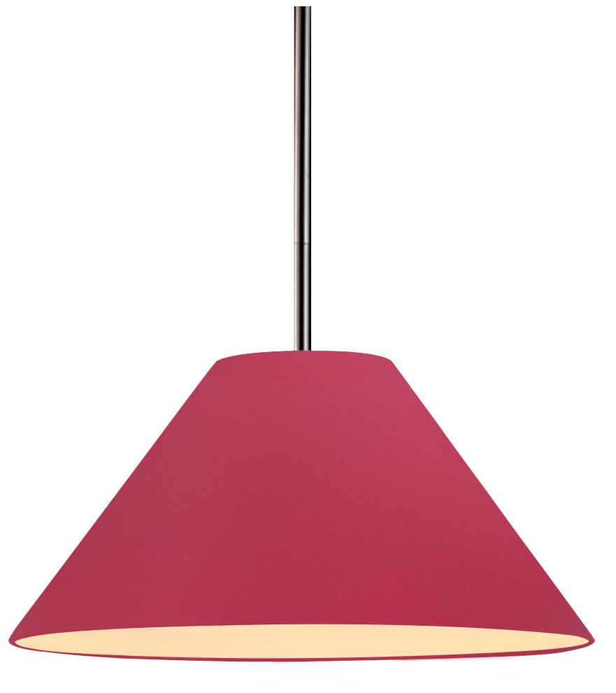 Radiance Avola 11"W Cerise, Brushed Nickel LED Pendant - White Cord