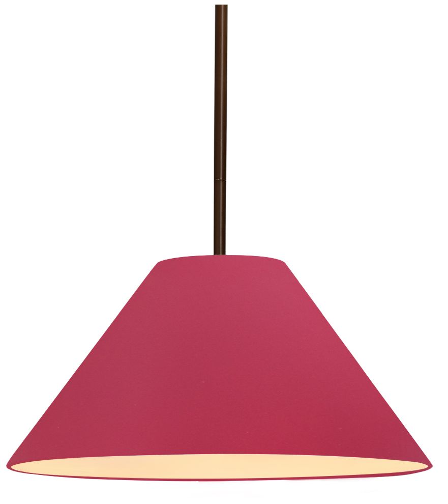 Radiance Avola 11"W Cerise, Dark Bronze Pendant - White Cord
