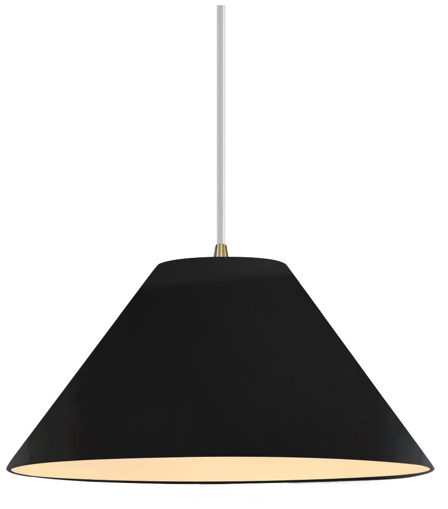 Radiance Avola 11"W Gloss Black, Polished Chrome LED Pendant