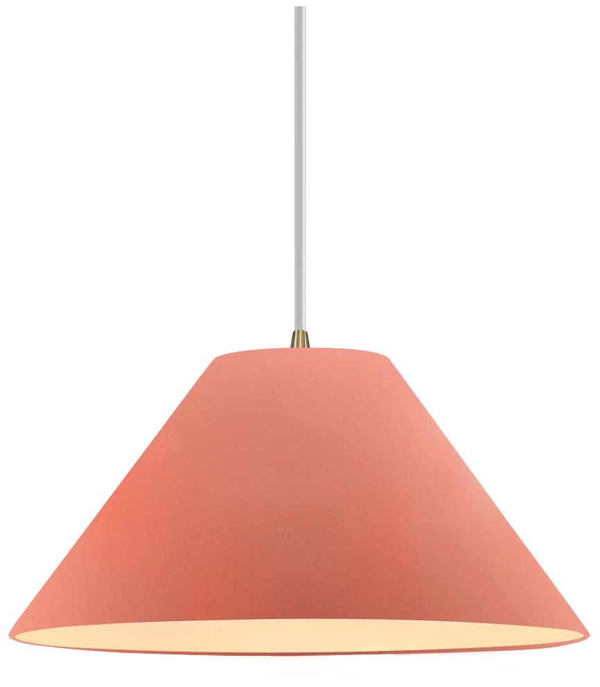 Radiance Avola 11"W Gloss Blush, Polished Chrome LED Pendant - Rigid Stem
