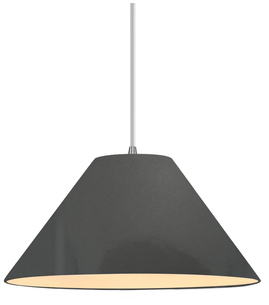 Radiance Avola 11"W Matte White, Antique Brass Pendant - Rigid Stem