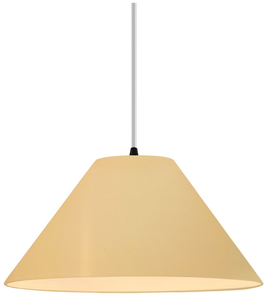 Radiance Avola 11"W Muted Yellow, Brushed Nickel LED Pendant - White Cord