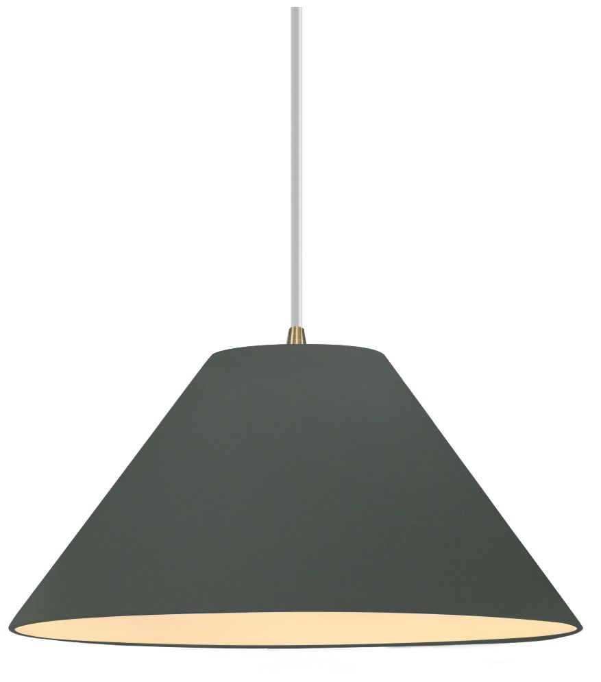 Radiance Avola 11"W Pewter Green, Polished Chrome LED Pendant