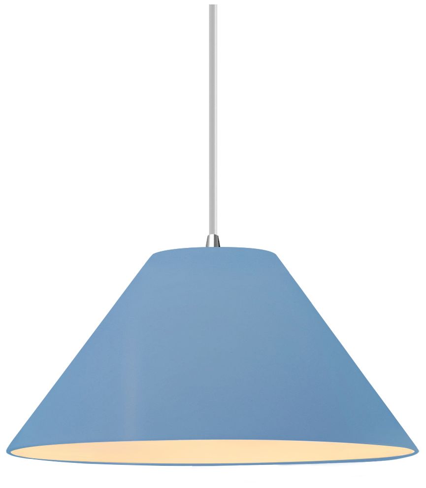 Radiance Avola 11"W Sky Blue, Dark Bronze LED Pendant - White Cord