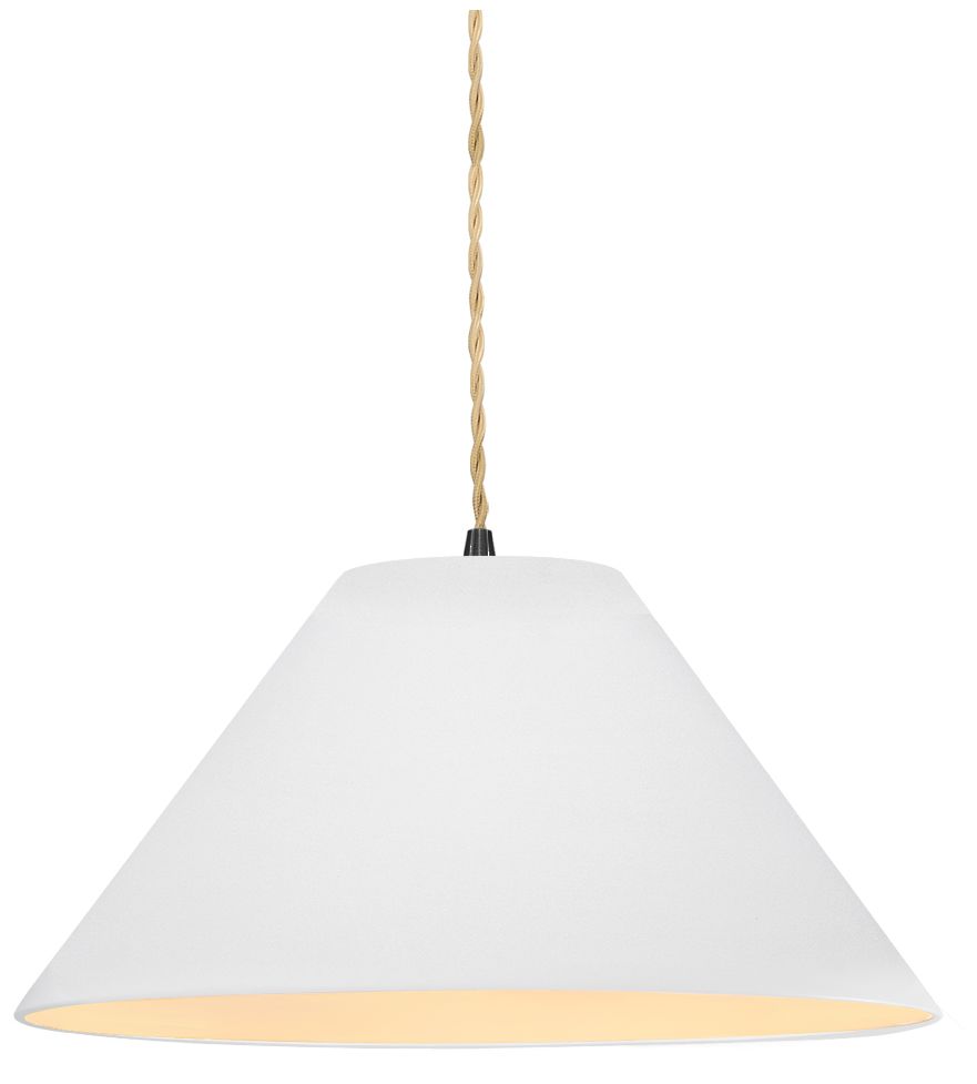 Radiance Avola 11" Wide Bisque LED Pendant With Beige Twist Cord