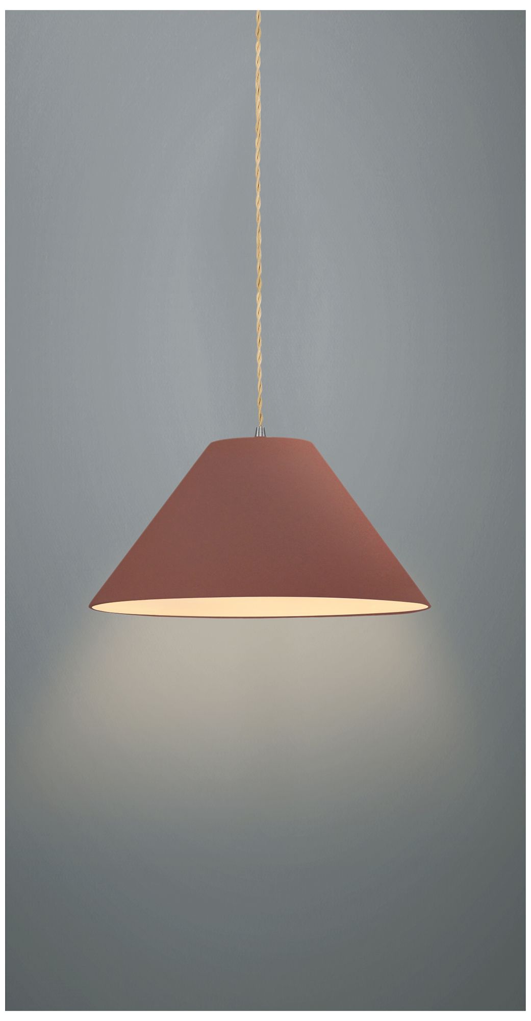 Image 3 Radiance Avola 11" Wide Canyon Clay LED Pendant w/ Nickel Beige Twist Cord more views