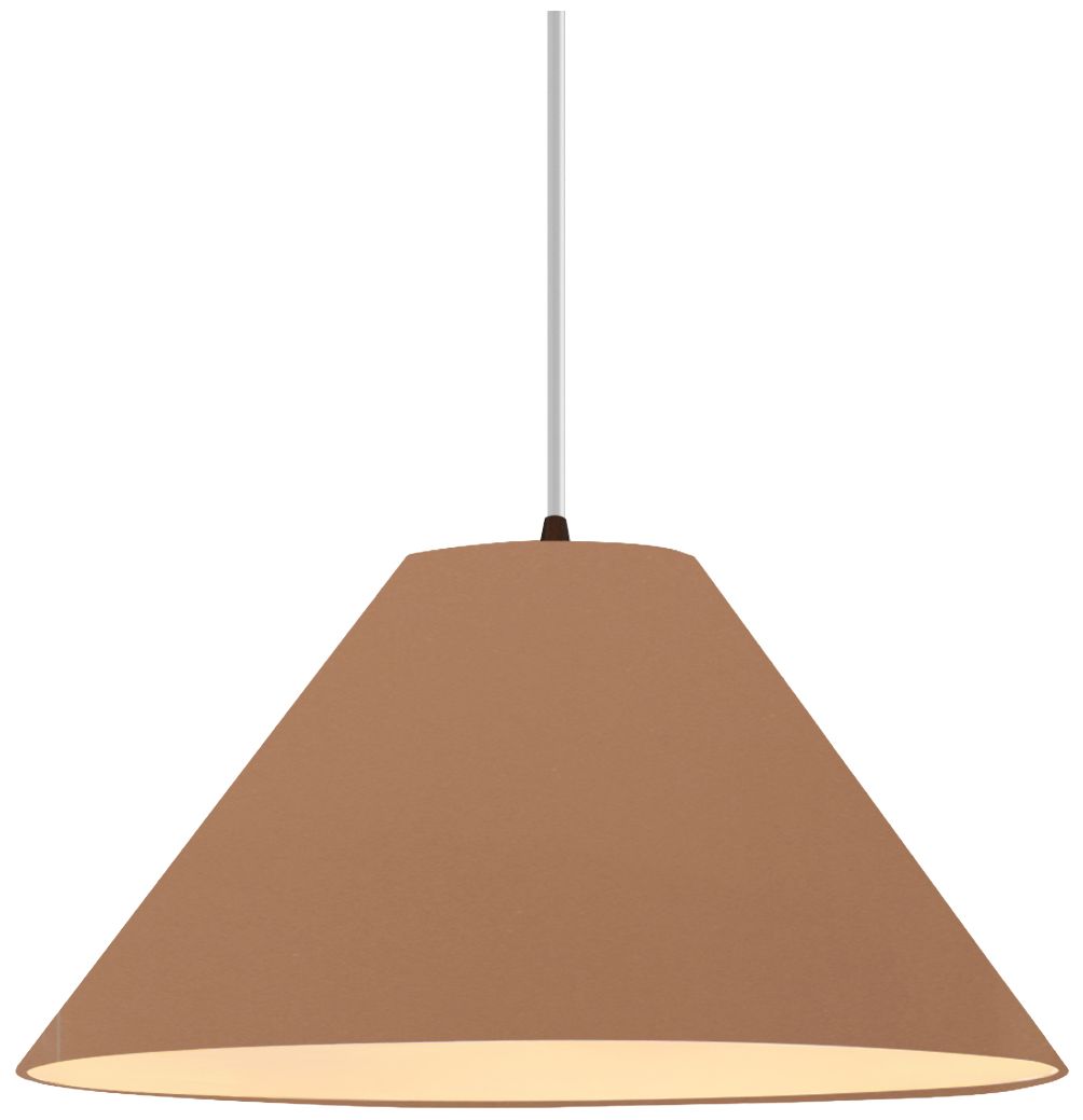 Radiance Avola 15"W Adobe, Matte Black LED Pendant - Black Cord