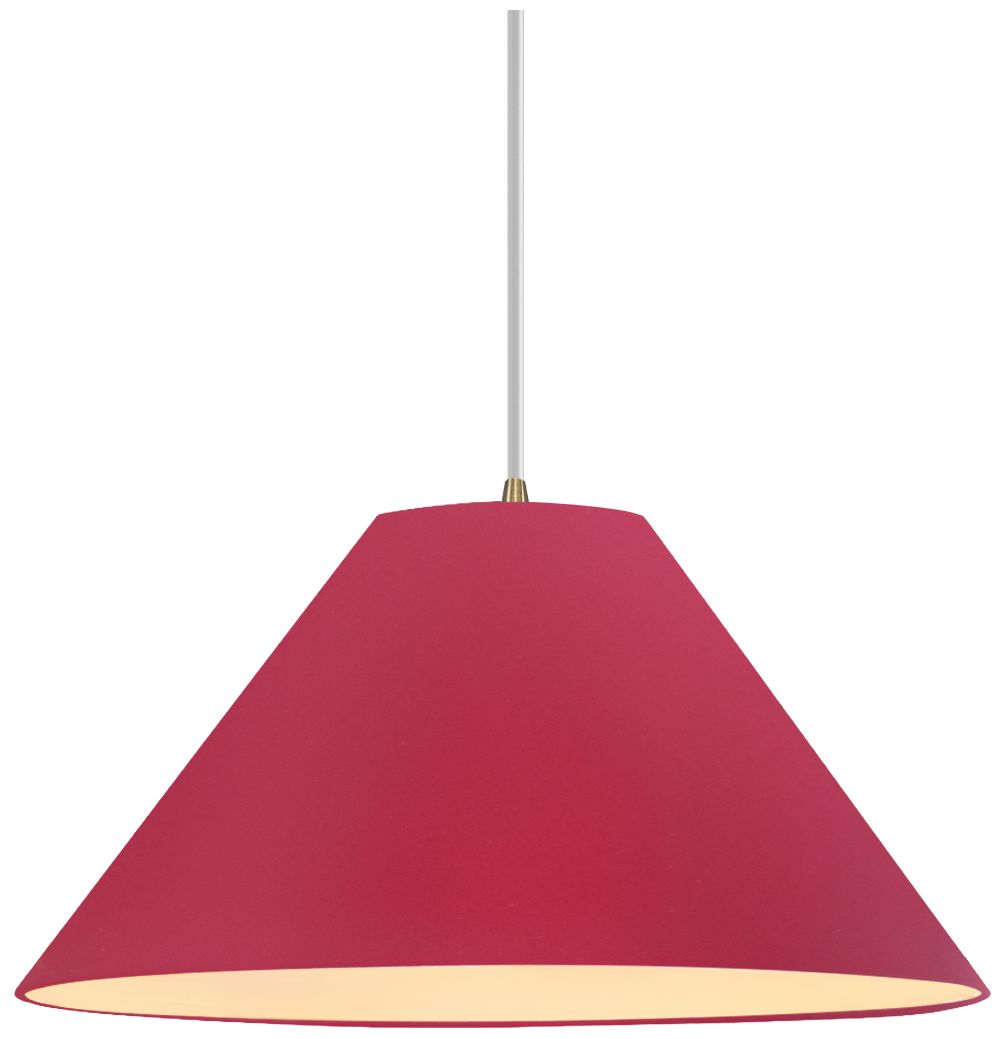 Radiance Avola 15"W Cerise, Polished Chrome LED Pendant - Black Cord