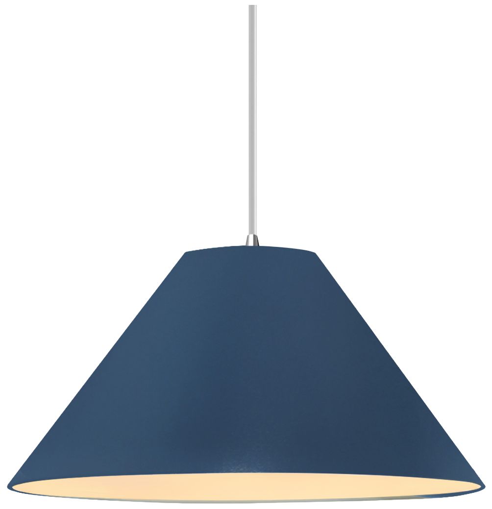 Radiance Avola 15"W Midnight Sky/White, Bronze LED Pendant - Black Cord