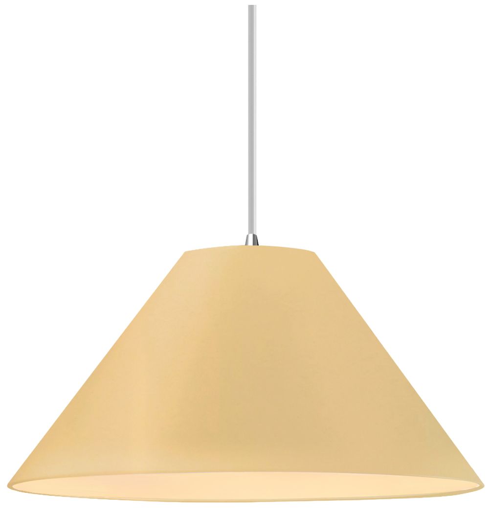 Radiance Avola 15"W Muted Yellow, Dark Bronze Pendant - Black Cord