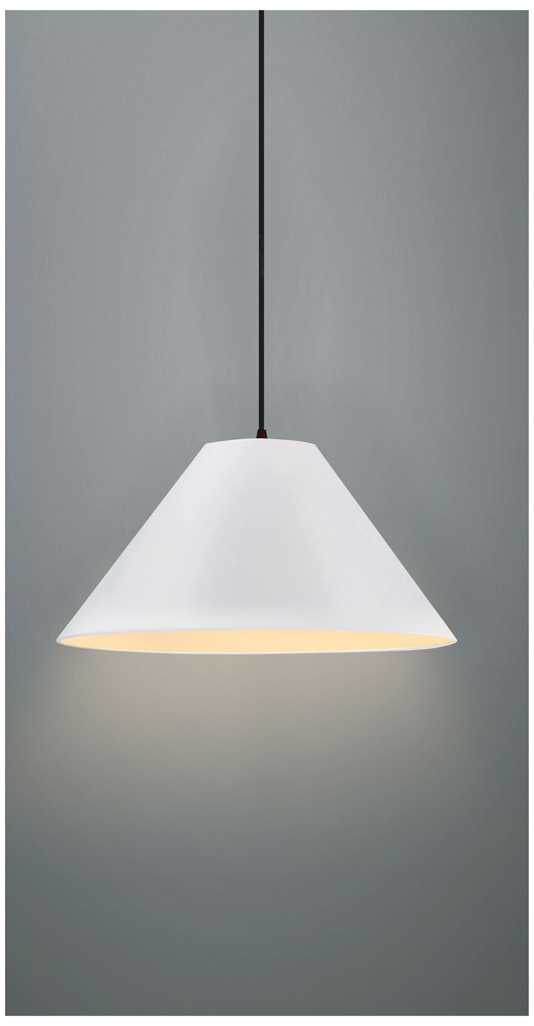 Image 4 Radiance Avola 15" Wide Bisque LED Pendant With Black Cord more views