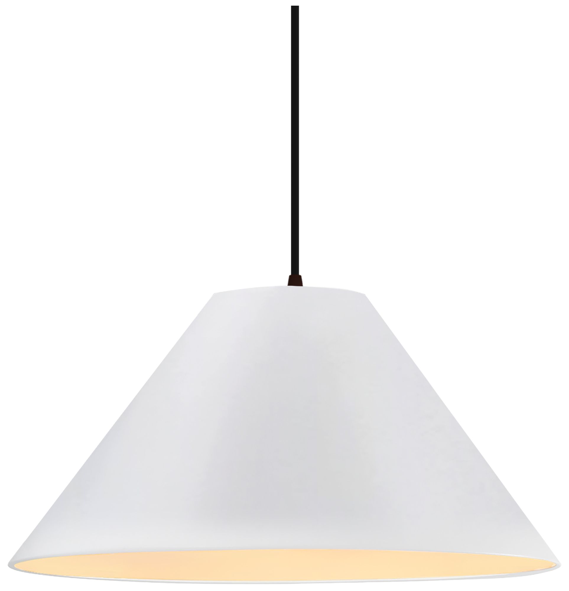 Radiance Avola 15" Wide Bisque Pendant With Black Cord