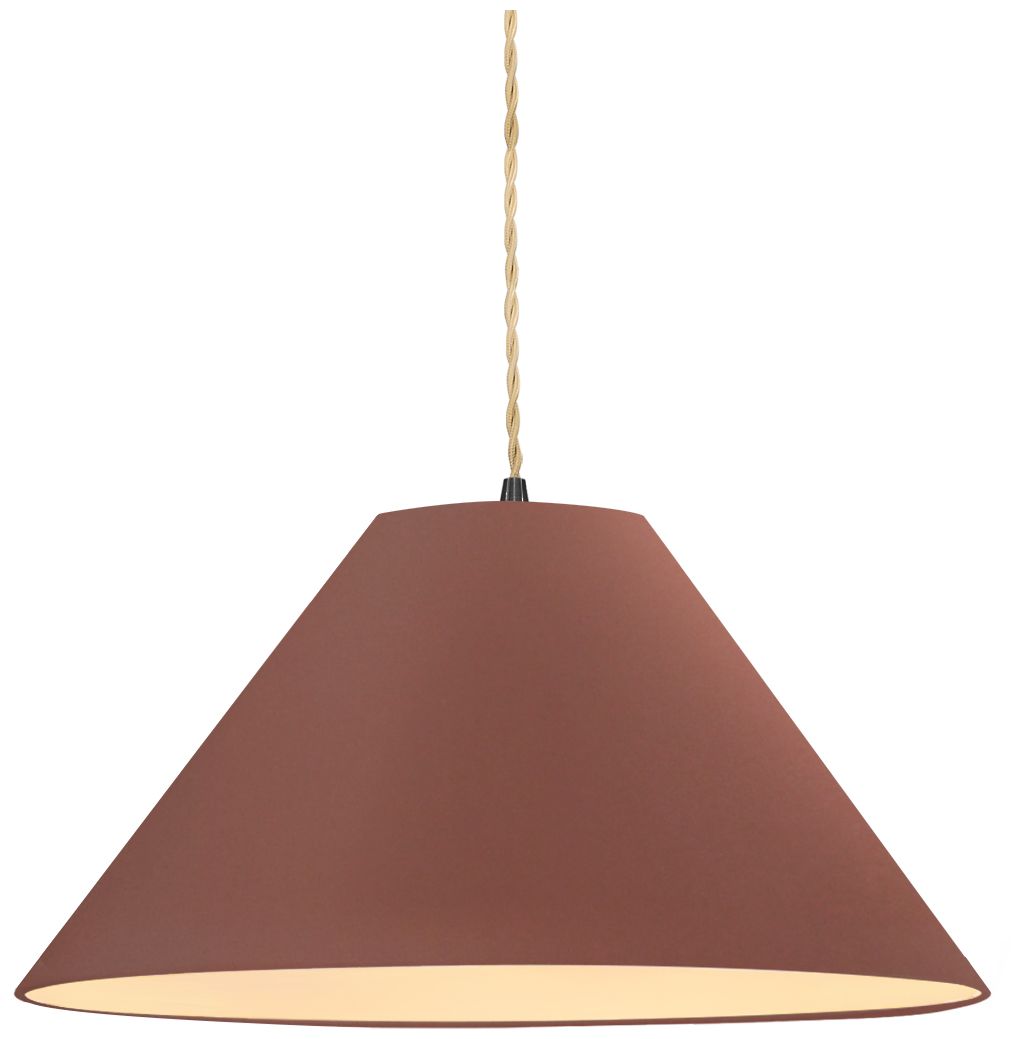 Radiance Avola 15" Wide Canyon Clay LED Pendant With Beige Twist Cord