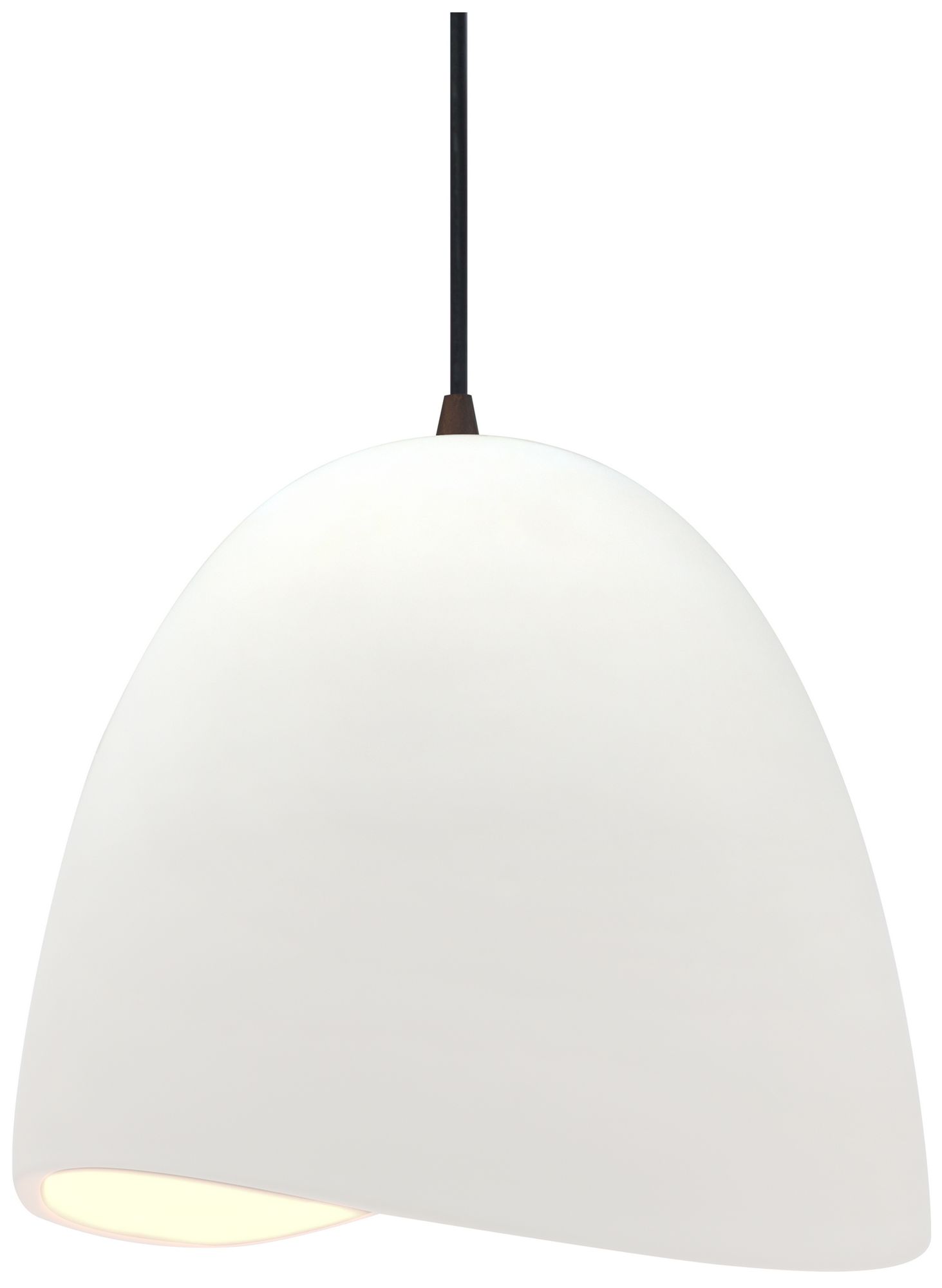 Radiance Brisa 12.5" Wide Bisque LED Pendant With Black Cord Made to Order