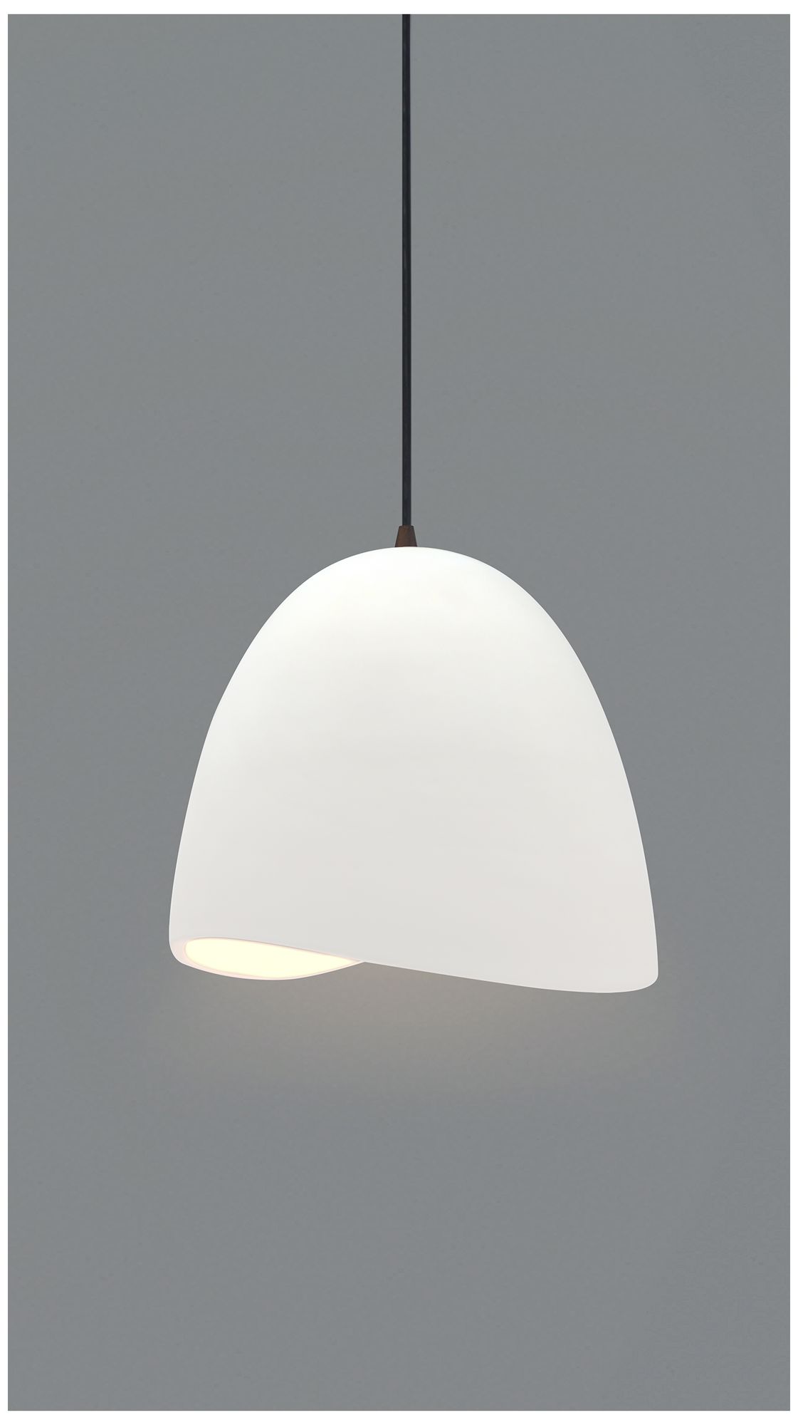Image 4 Radiance Brisa 12.5" Wide Bisque LED Pendant With Black Cord more views
