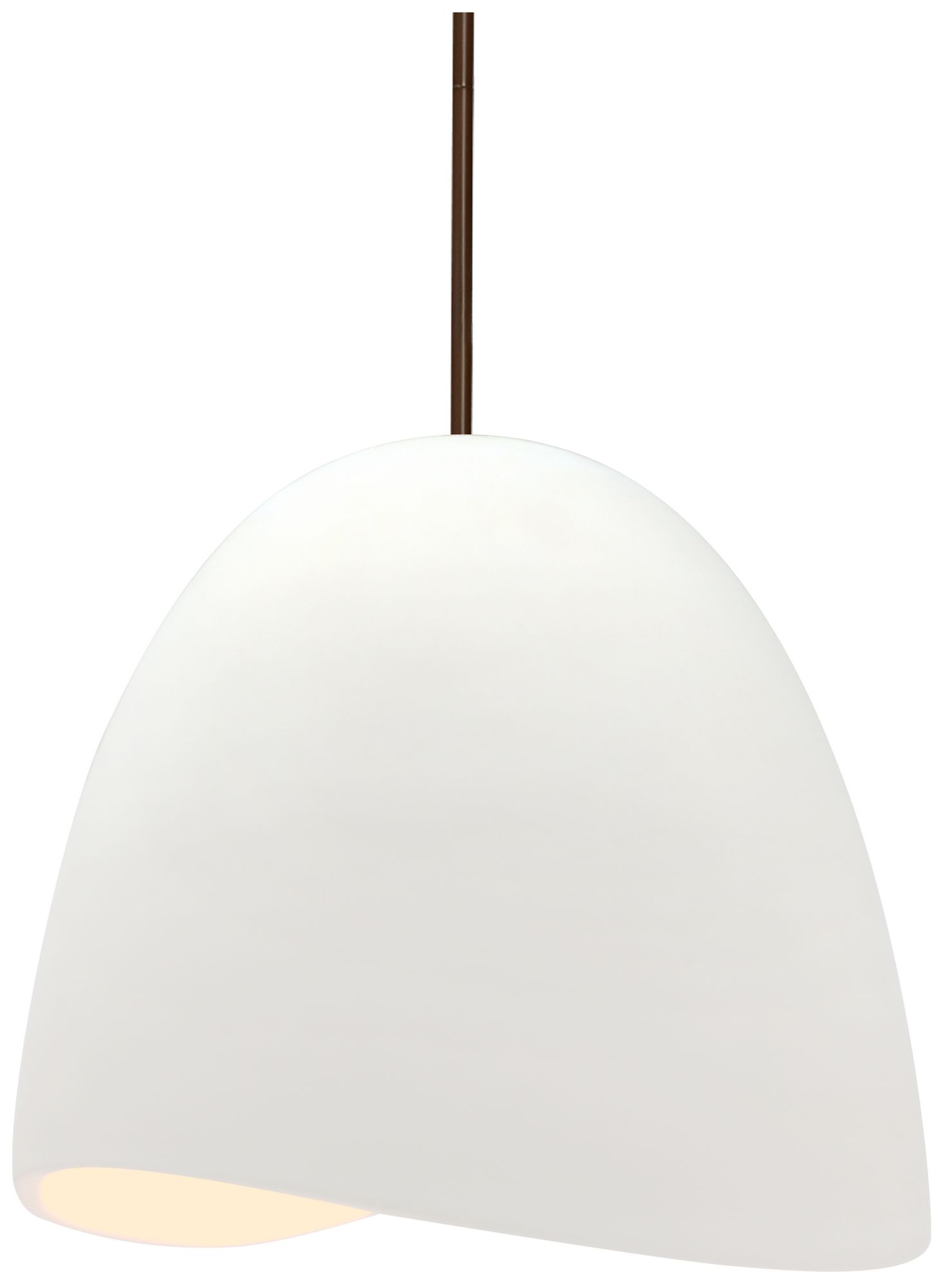 Radiance Brisa 12.5" Wide Bisque LED Pendant With Rigid Stem