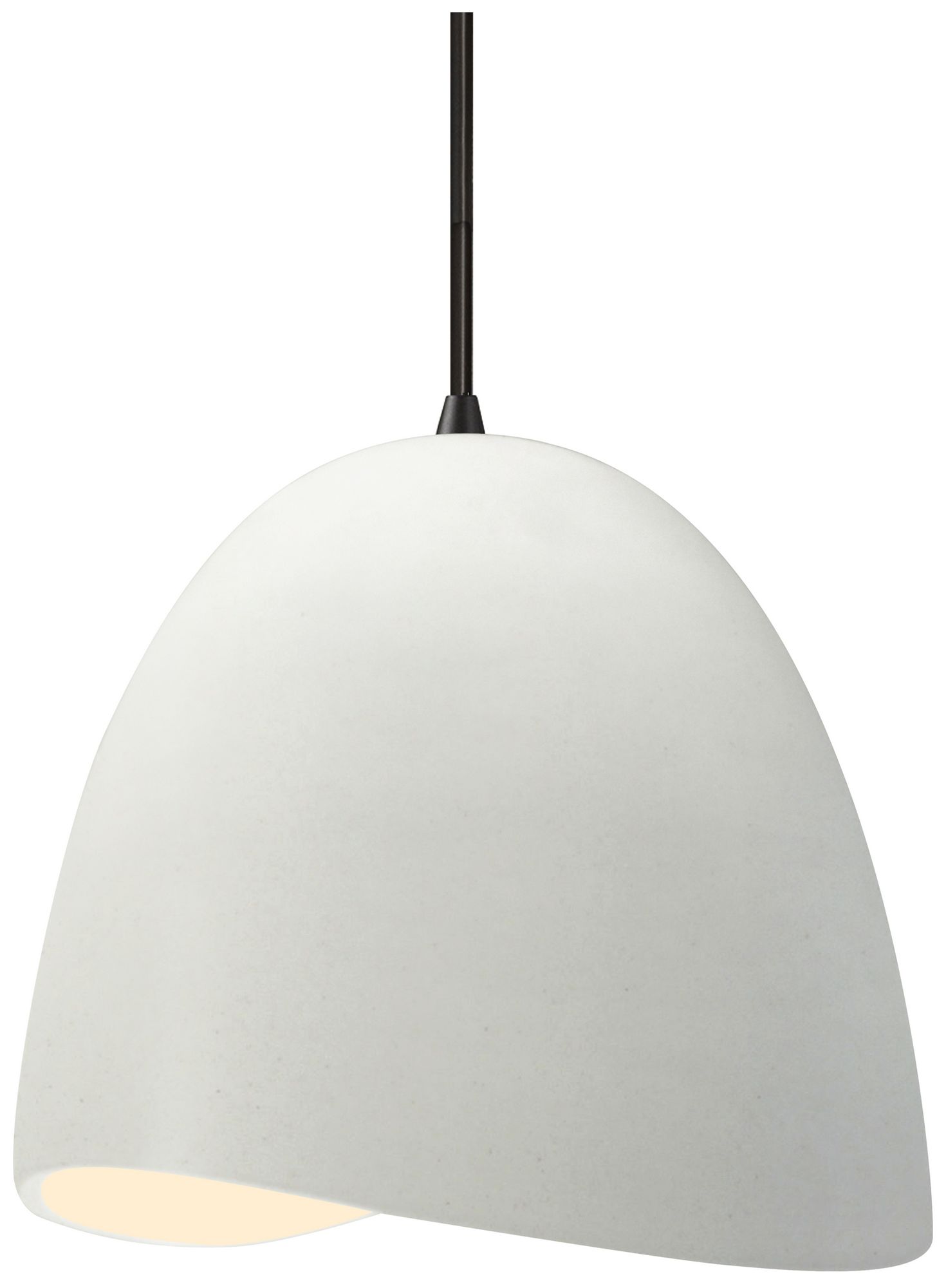 Radiance Brisa 12.5" Wide Matte White LED Pendant With Black Cord