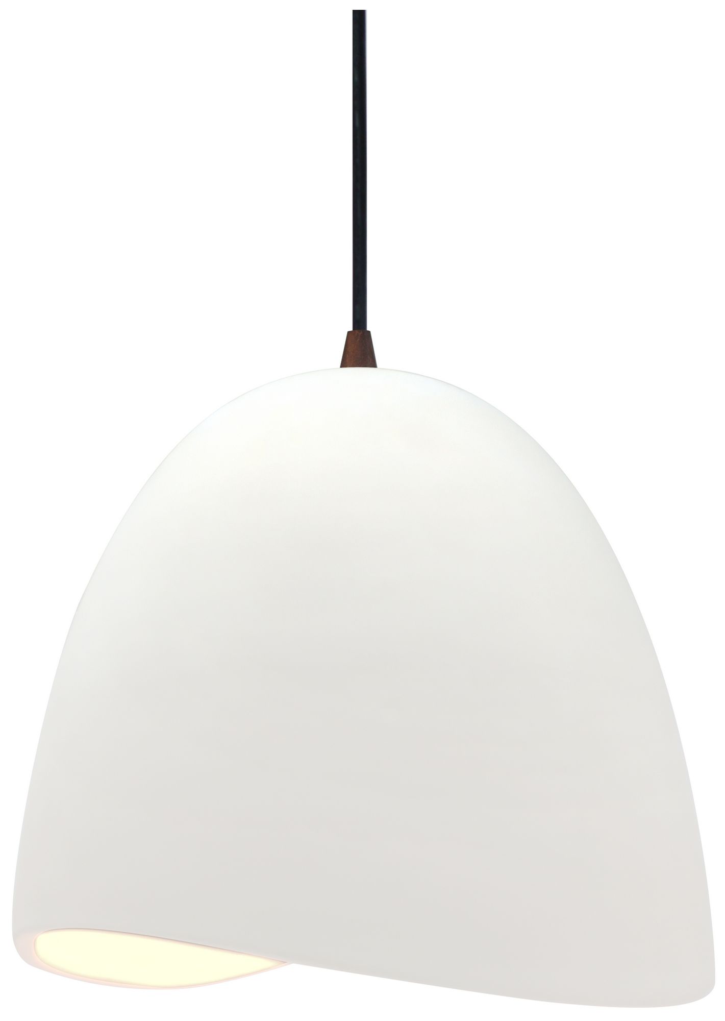 Radiance Brisa 9" Wide Bisque LED Pendant With Black Cord - Made to Order