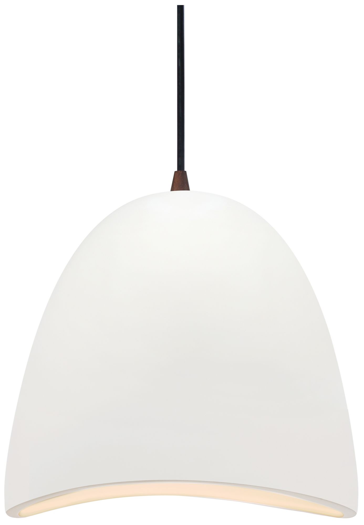 Image 2 Radiance Brisa 9" Wide Bisque LED Pendant With Black Cord - Made to Order more views