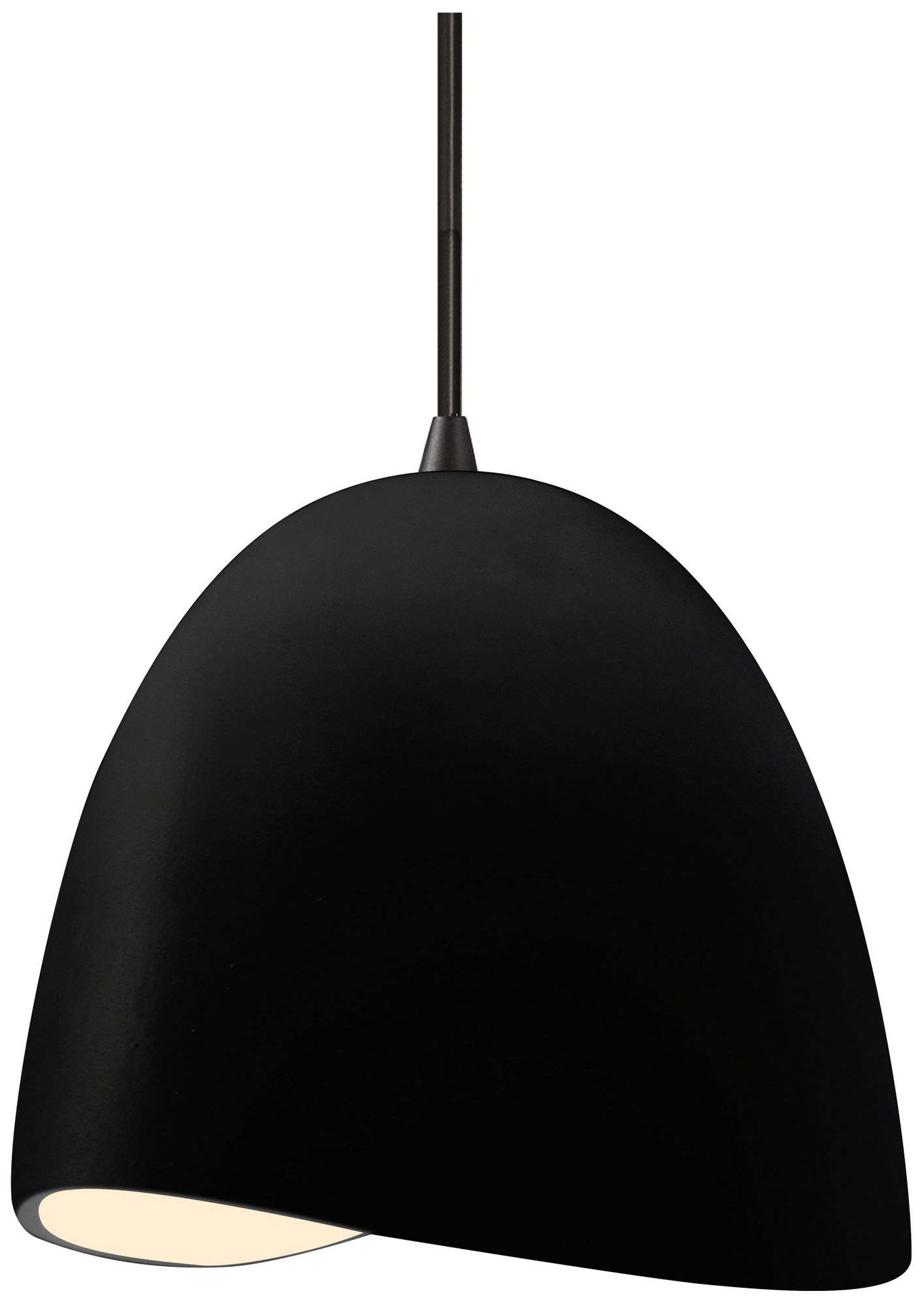 Radiance Brisa 9" Wide Carbon Matte Black Pendant With Black Cord