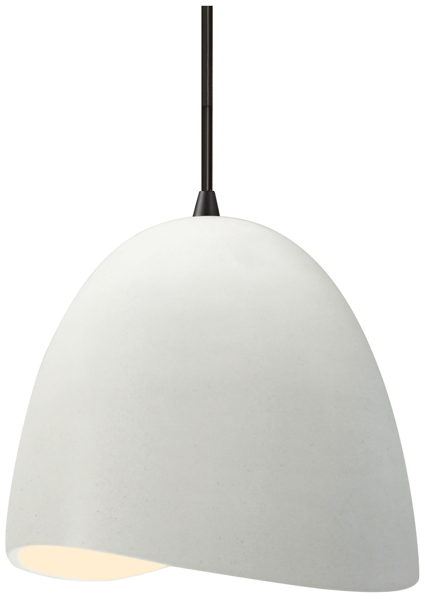 Radiance Brisa 9" Wide Matte White Pendant With Black Cord