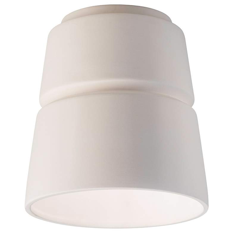 Image 1 Radiance Ceramic Cone 7.5 inch Bisque LED Flush Mount