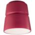 Radiance Ceramic Cone 7.5" Cerise LED Flush Mount