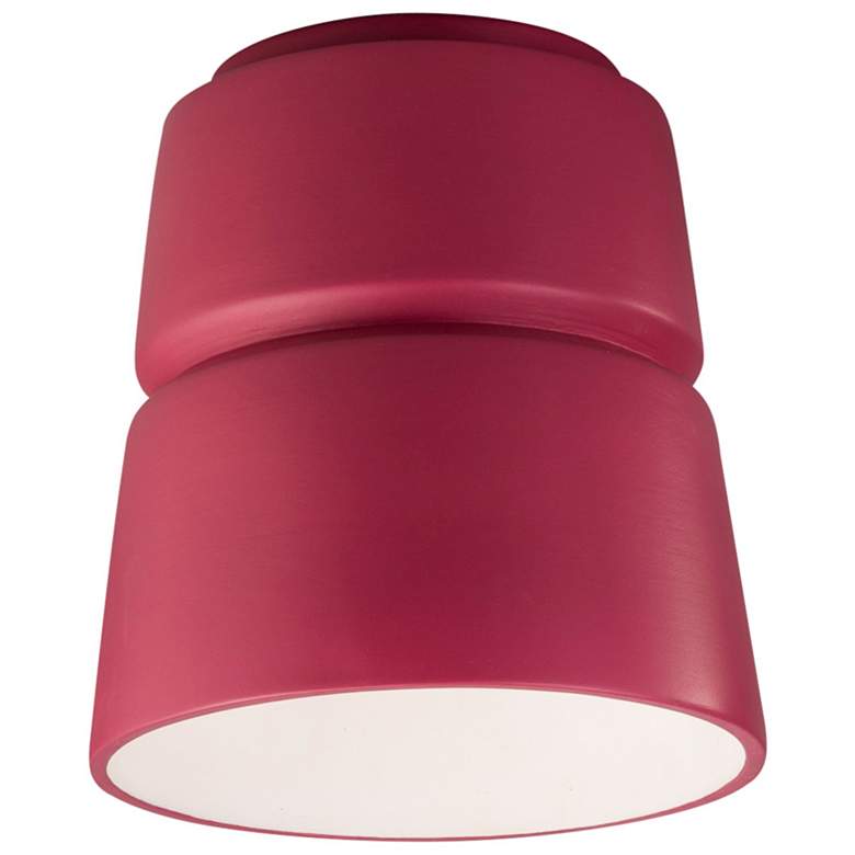Image 1 Radiance Ceramic Cone 7.5" Cerise LED Flush Mount