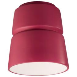 Radiance Ceramic Cone 7.5&quot; Cerise LED Flush Mount