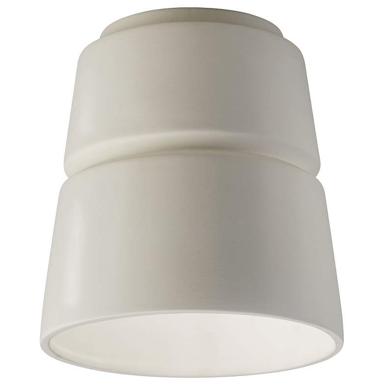 Image 1 Radiance Ceramic Cone 7.5 inch Matte White Flush Mount