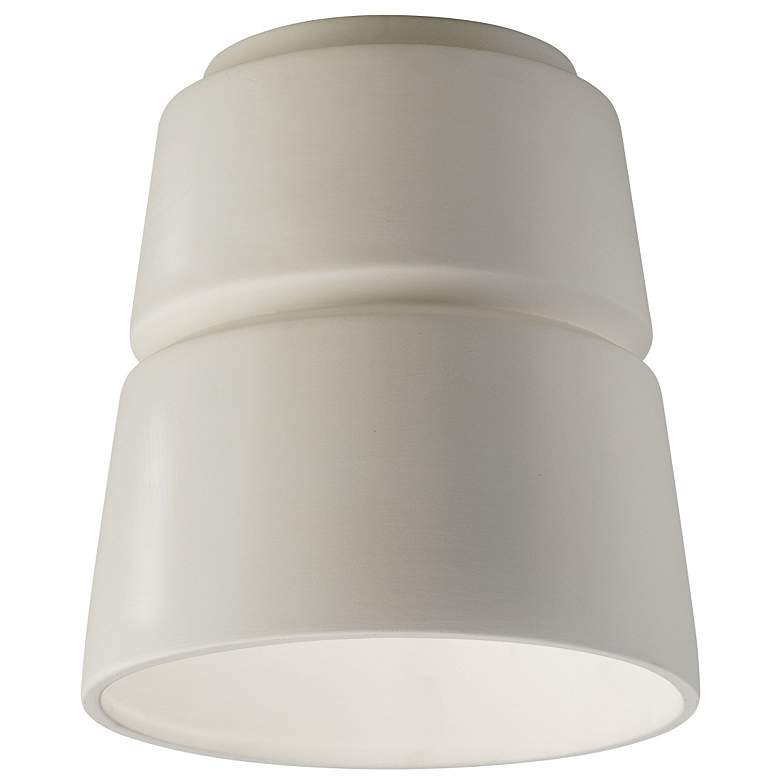Image 1 Radiance Ceramic Cone 7.5" Matte White LED Flush Mount