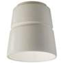 Radiance Ceramic Cone 7.5" Matte White LED Flush Mount