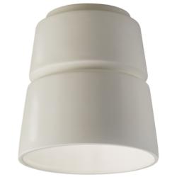 Radiance Ceramic Cone 7.5" Matte White LED Flush Mount