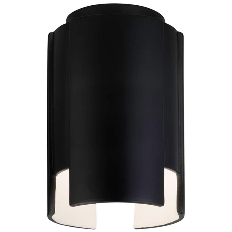 Image 1 Radiance Ceramic Stagger 6.25" Carbon Matte Black LED Flush Mount