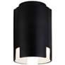 Radiance Ceramic Stagger 6.25" Carbon Matte Black LED Flush Mount