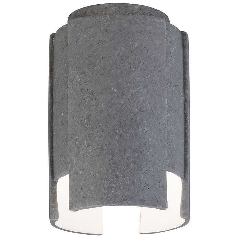 Image 1 Radiance Ceramic Stagger 6.25" Concrete LED Flush Mount