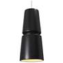 Radiance Cone 6" Carbon Matte Black &#38; Brushed Nickel LED Pendant
