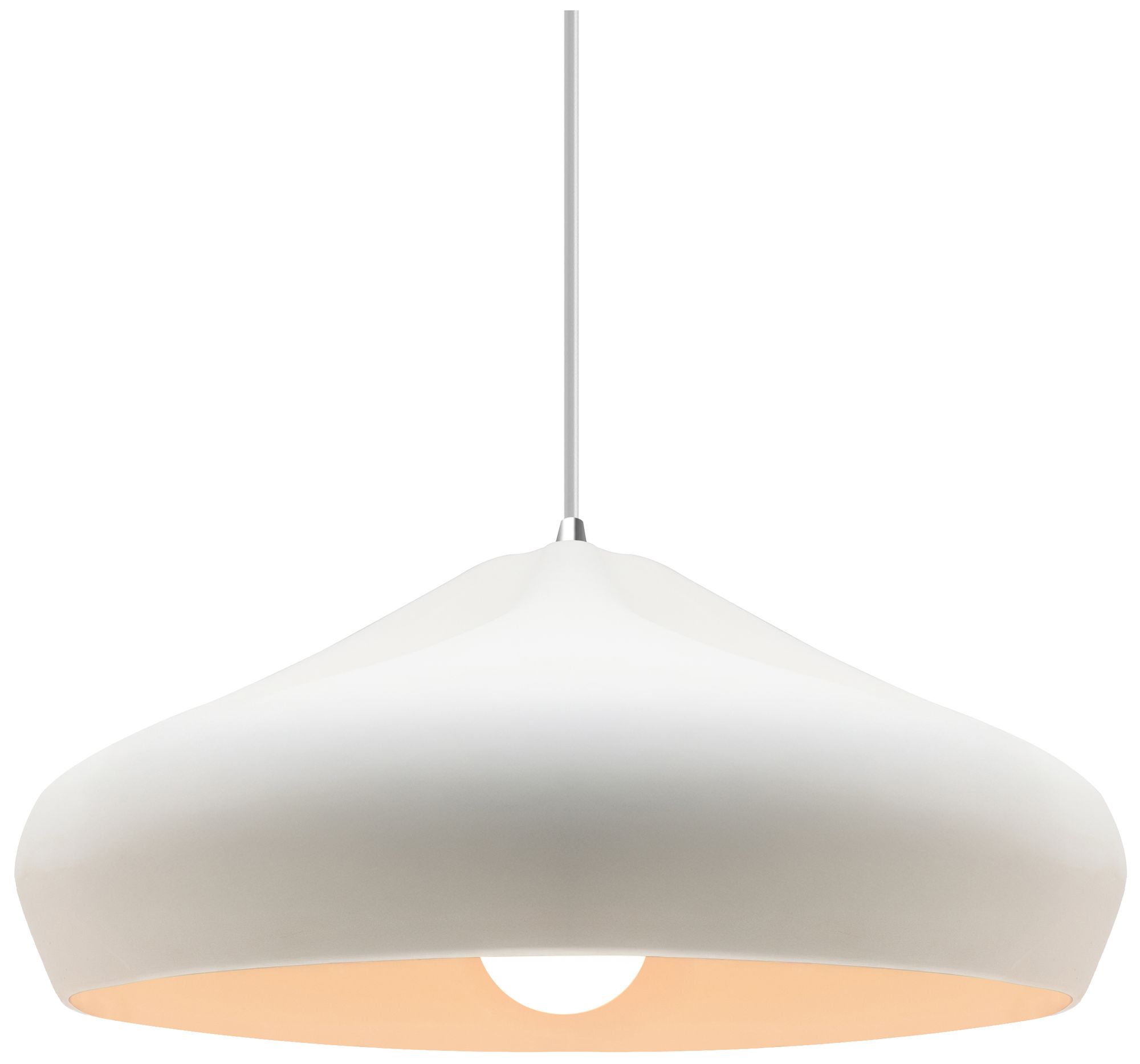 Radiance Crease 15.25"W Bisque, Dark Bronze Pendant - Rigid Stem