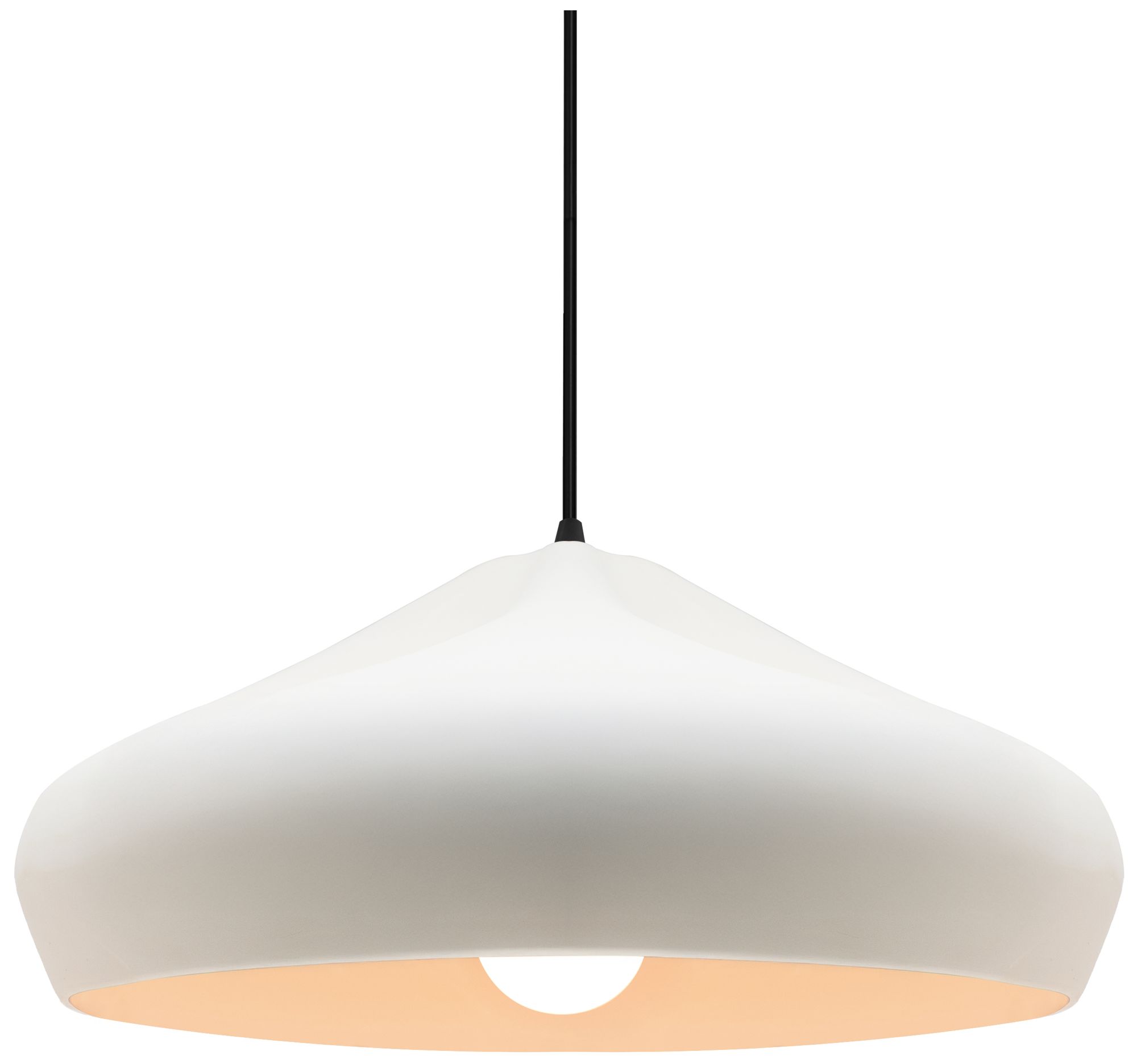 Image 2 Radiance Crease 15.25" Wide Bisque LED Pendant With Black Cord more views