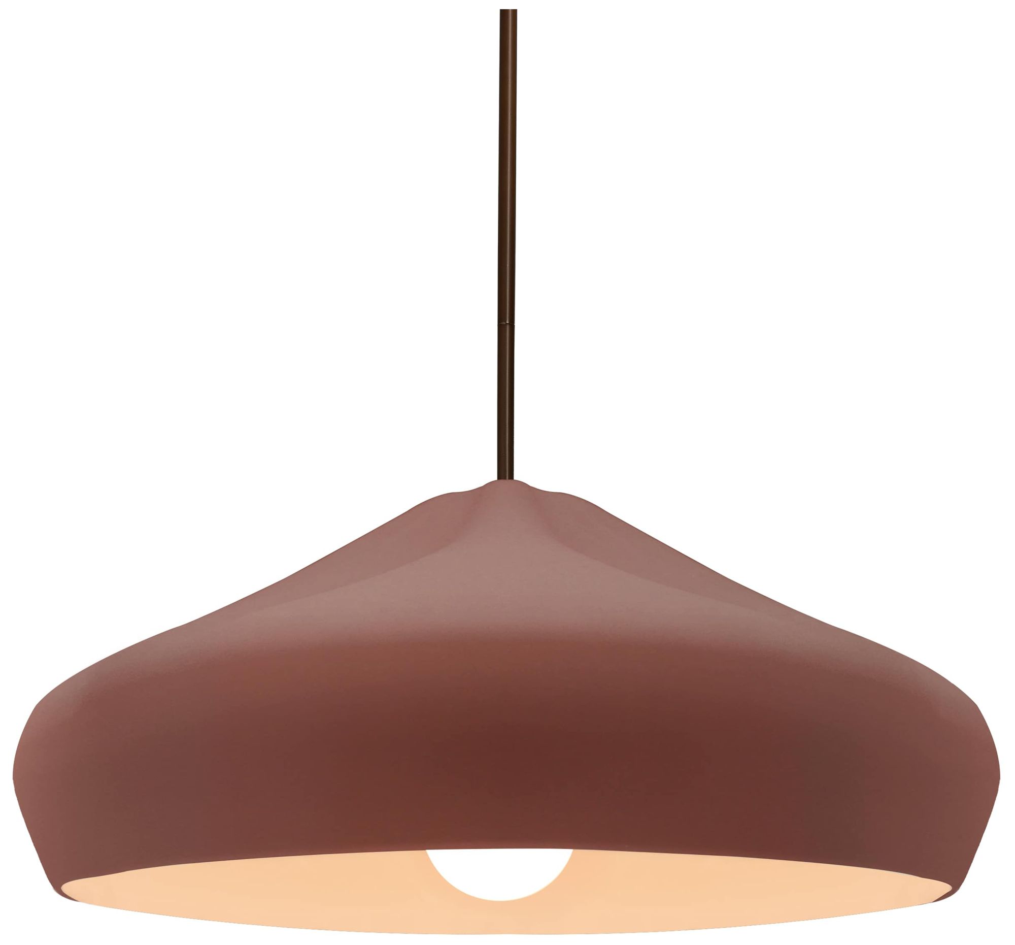 Radiance Crease 15.25" Wide Canyon Clay LED Pendant With Rigid Stem