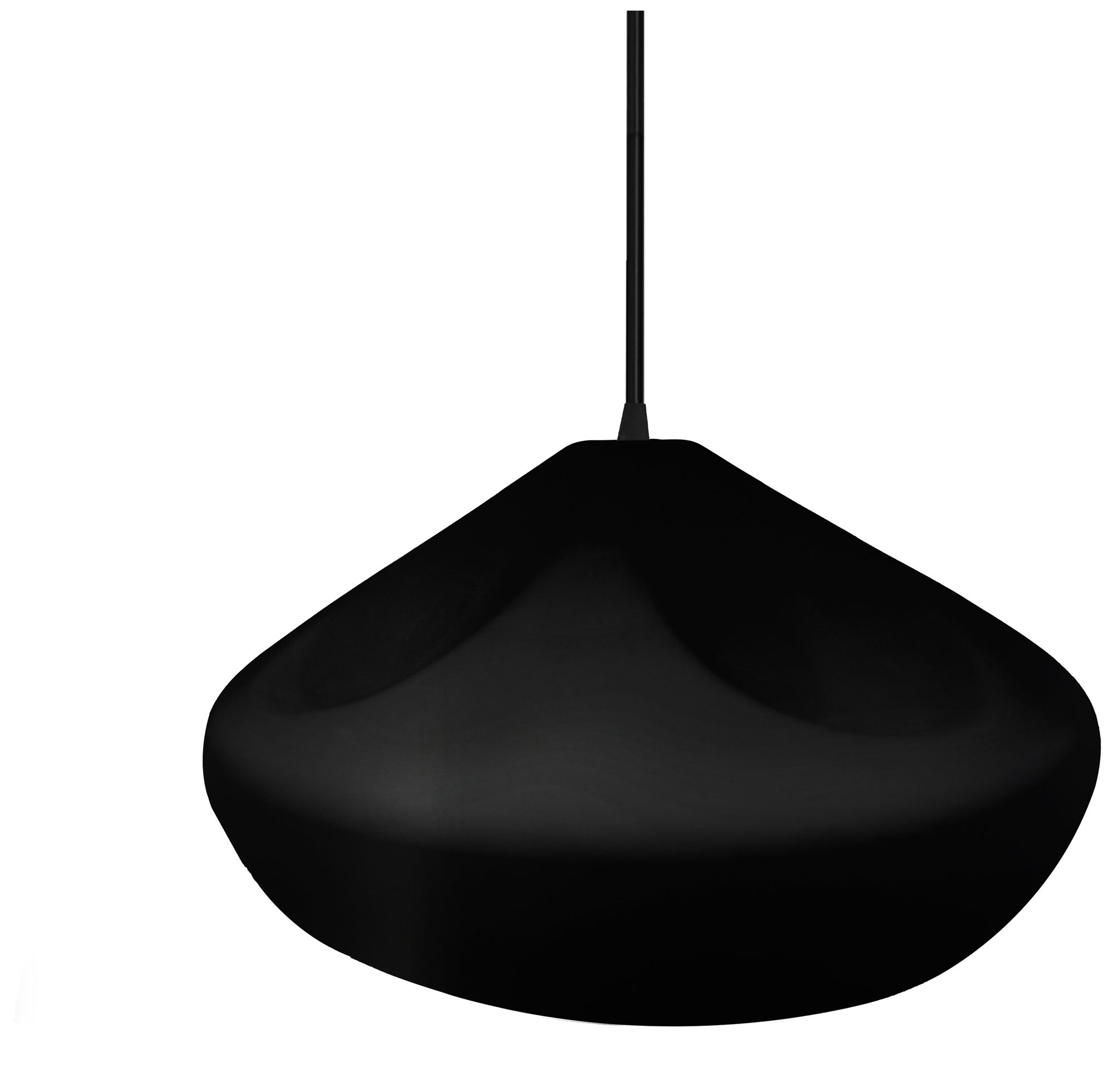 Image 3 Radiance Crease 15.25" Wide Matte Black Gold LED Pendant With Black Cord more views