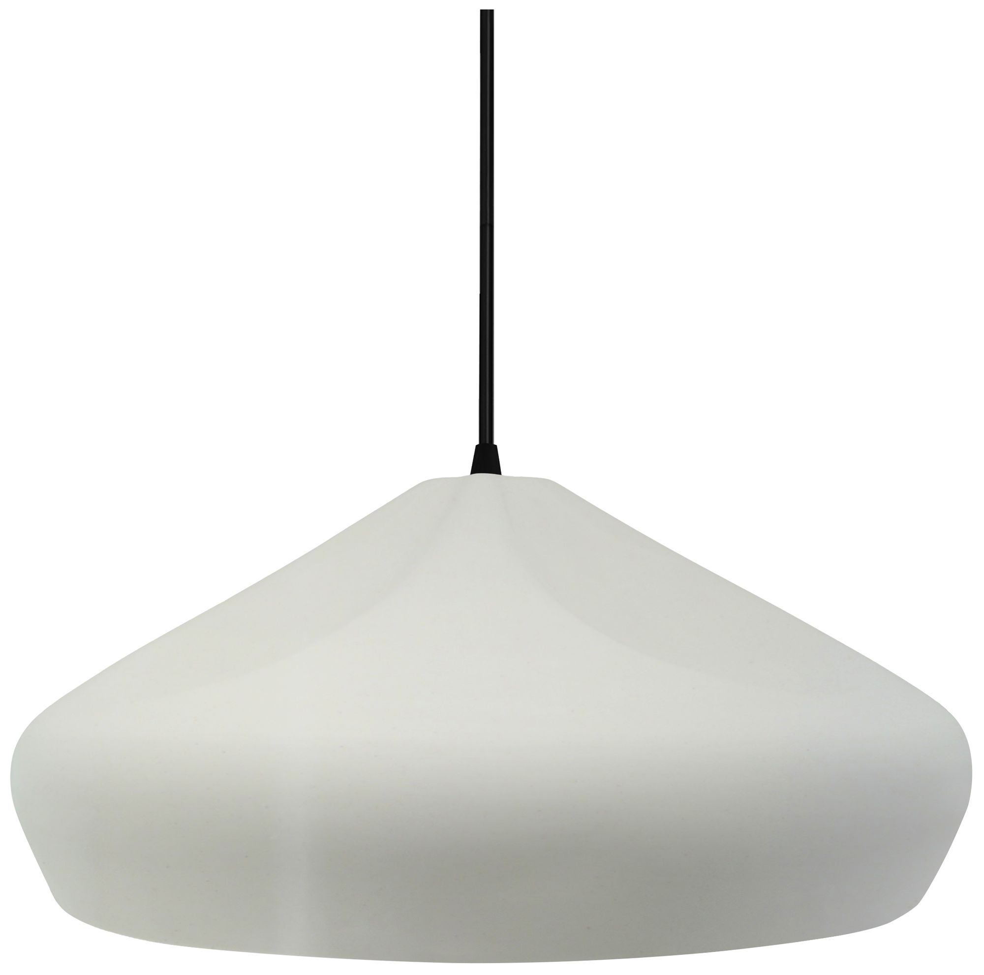 Radiance Crease 15.25" Wide Matte White LED Pendant With Black Cord