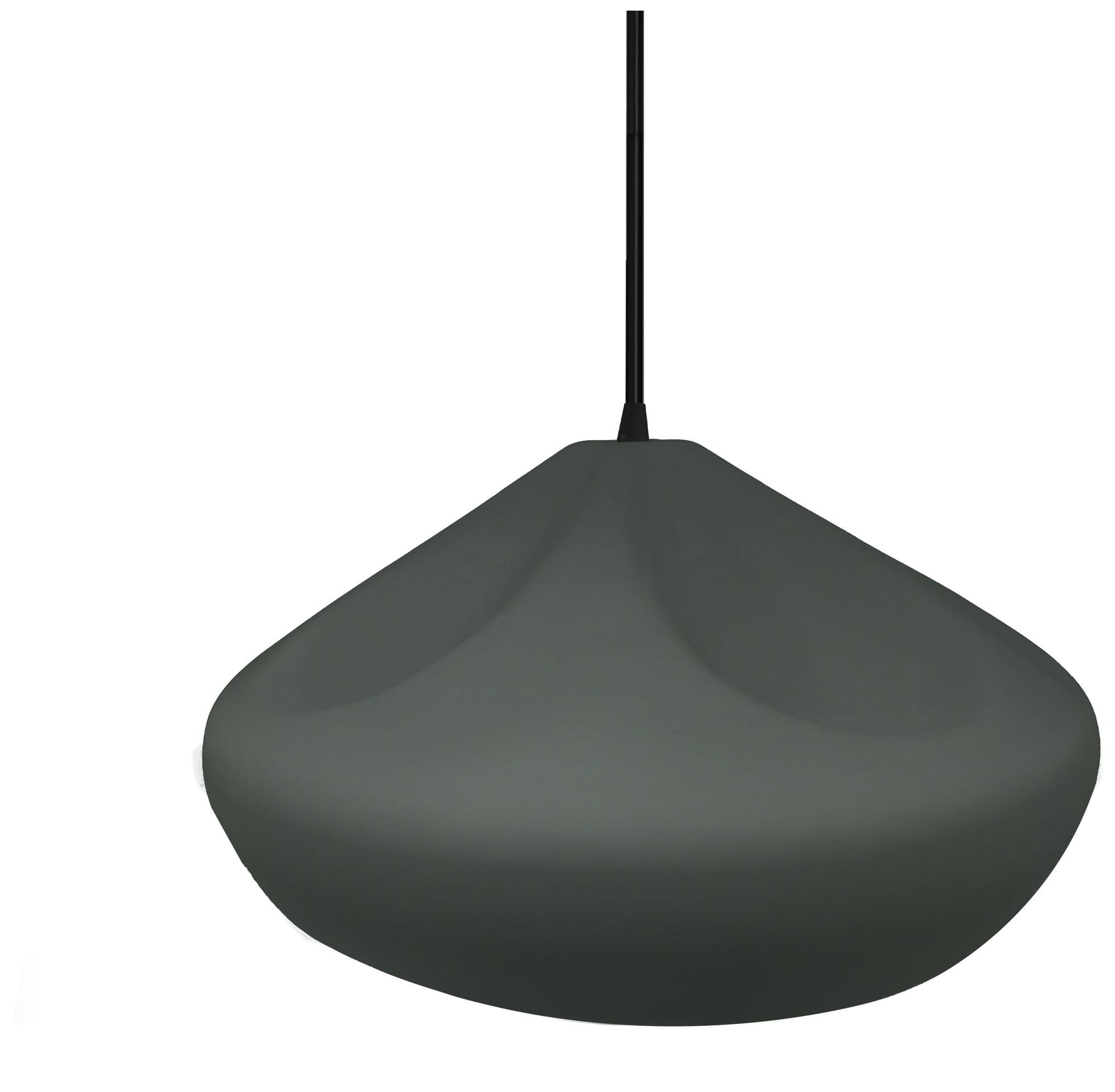 Image 3 Radiance Crease 15.25" Wide Pewter Green LED Pendant With Black Cord more views