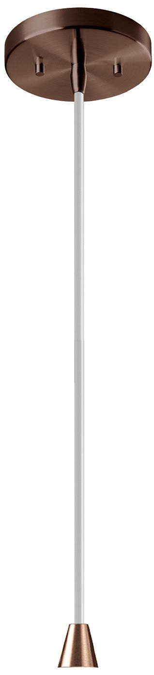 Image 2 Radiance Crease 5.75"W Carbon Matte Black LED Pendant w/ Bronze White Cord more views